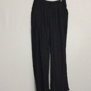 NWT Nasty Gal Plisse High Waisted Wide Legs Pants Black Size 8